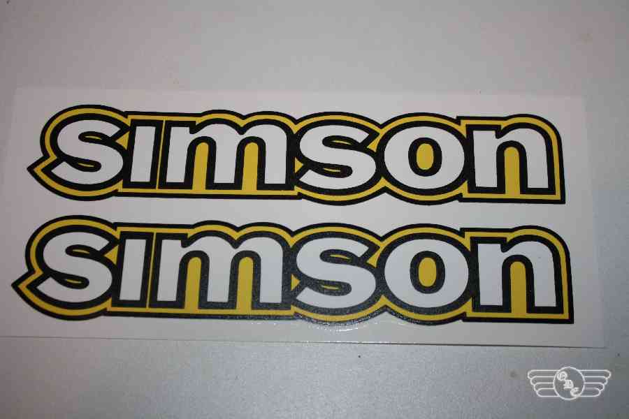 Abziehbild Simson S50 Tank gelb